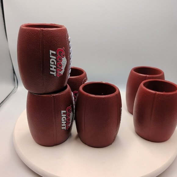 COORS LIGHT NFL Football Foam Rubber Beer KOOZEE CANADIAN PROMO X6 Cozy Man Cave - Picture 4 of 4